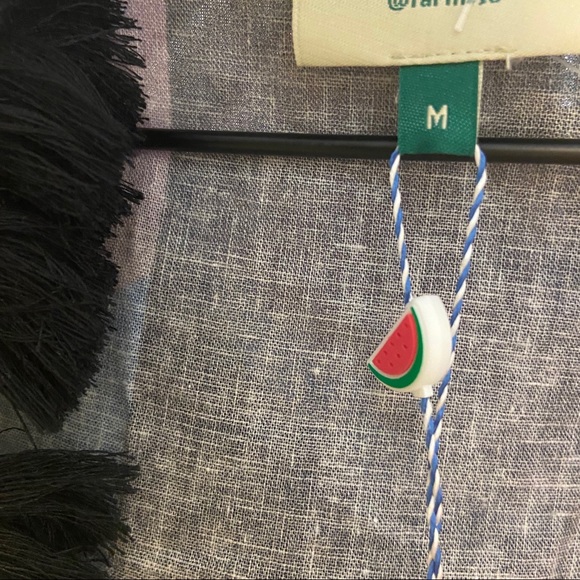 M FARM RIO Amanda Linen Stripe Kimono Wrap Duster - Picture 11 of 11